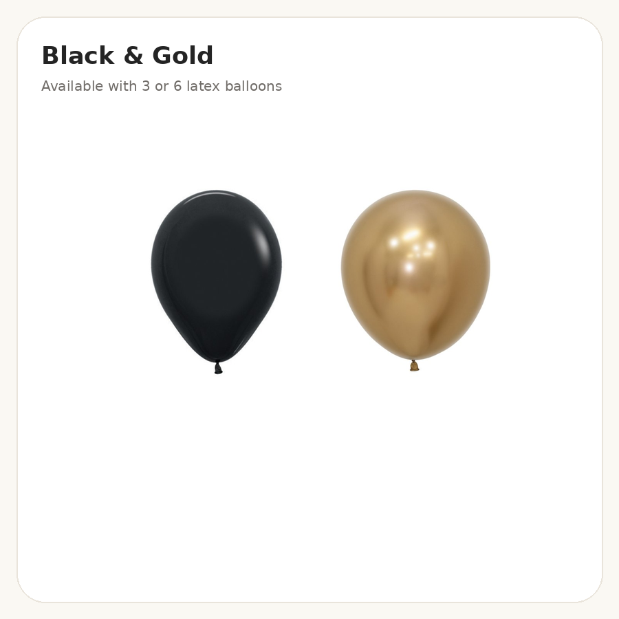 Black & Gold balloon combination