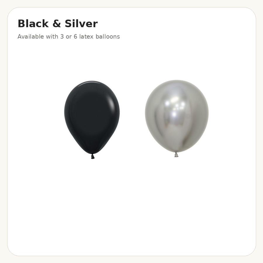 Black & Silver balloon combination