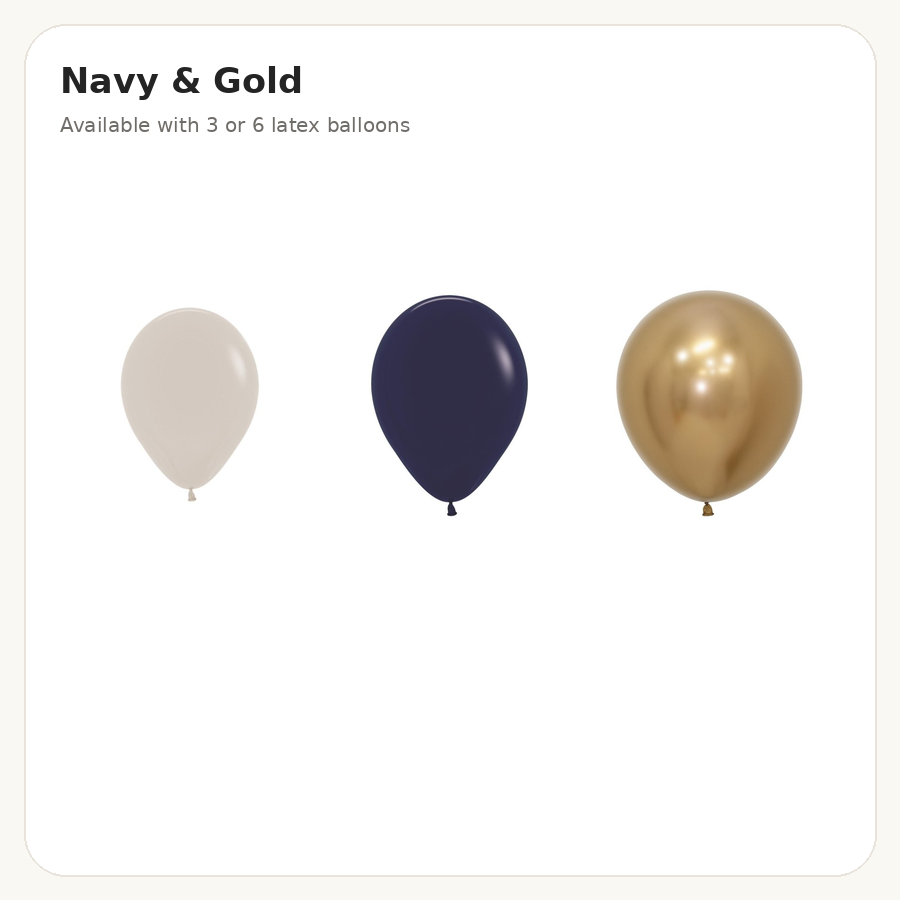 Navy & Gold balloon combination