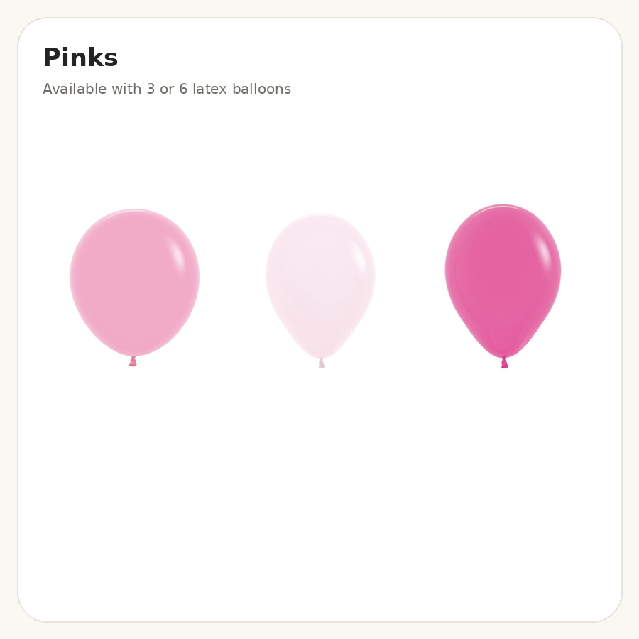 Pinks balloon combination