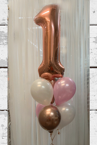 Single helium balloon Number Bunch-large