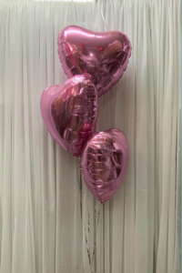 Triple heart balloon bunch