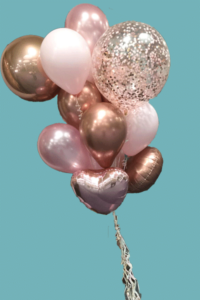 Rosy Balloon Bouquet