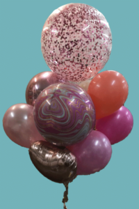 Peachy splendour balloon bouquet