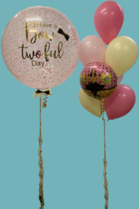 Large Confetti balloon and bunch