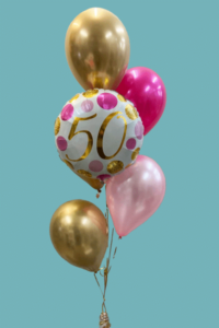 Milestone foil and 4 latex bouquet