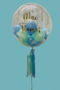 Personalised Baby feet balloon bubble