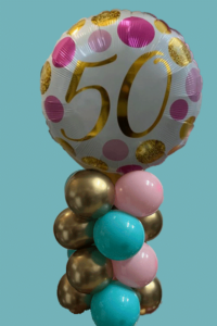 Balloon Stack - tall - Milestone Birthday