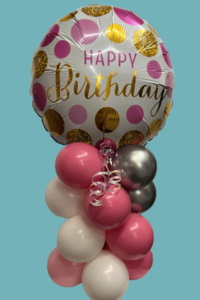 Balloon Stack - tall - Happy Birthday
