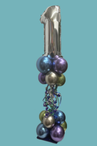 Foil single number balloon table dec