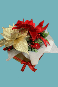 Poinsettia Floral Box Arrangement