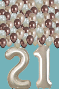 Double large numbers with 100 Loose balloons - 30cm