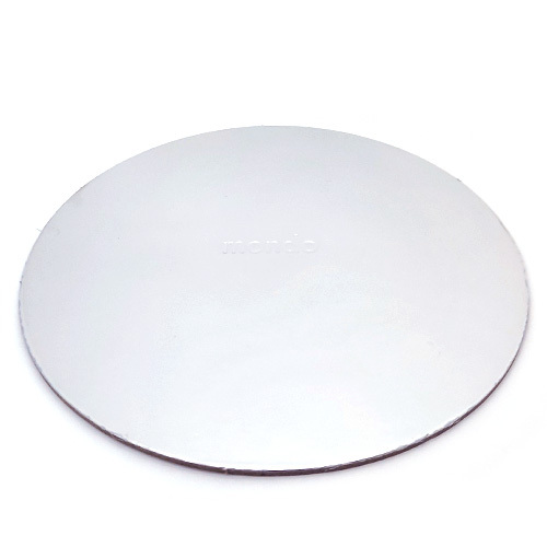 Silver Round Compressed Cake Board (8in) Pk 1