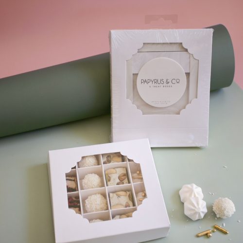 16 Compartment White Window Treat Boxes – Pack of 5