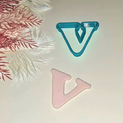Queenie Cookie Cutters - Letter V — illustrative reference; actual product differs as described