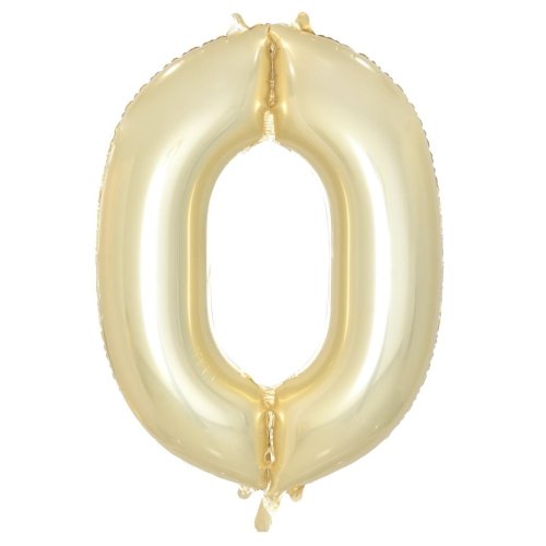 34-inch luxe gold foil number 0 balloon