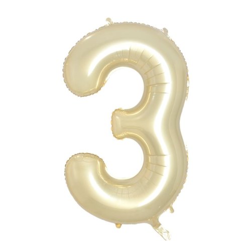 34-inch luxe gold foil number 3 balloon