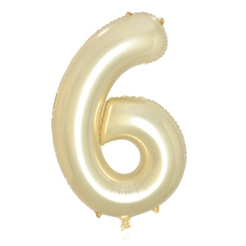 34-inch luxe gold foil number 6 balloon