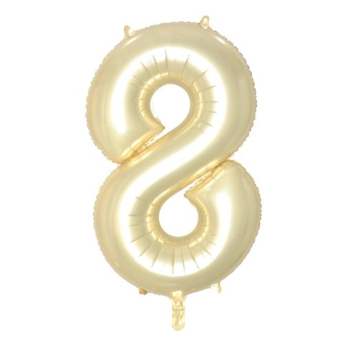 34-inch luxe gold foil number 8 balloon