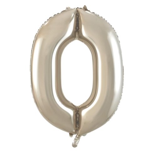 34-inch champagne foil number 0 balloon