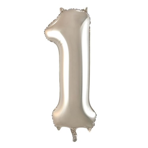 34-inch champagne foil number 1 balloon
