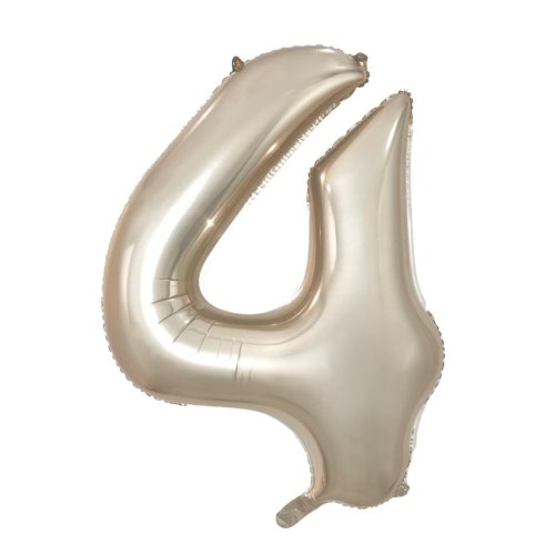 34-inch champagne foil number 4 balloon