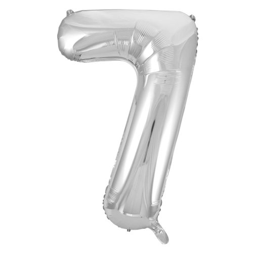 34-inch silver foil number 7 balloon