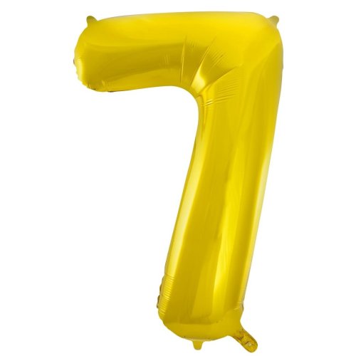 34-inch gold foil number 7 balloon