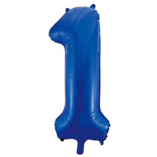 34-inch royal blue foil number 1 balloon