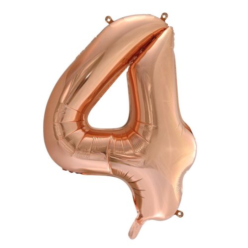 34-inch rose gold foil number 4 balloon
