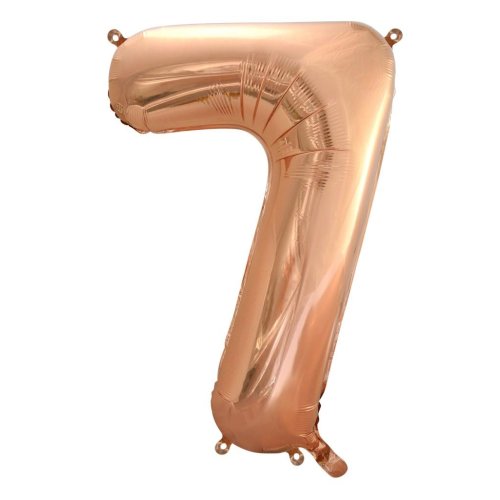 34-inch rose gold foil number 7 balloon