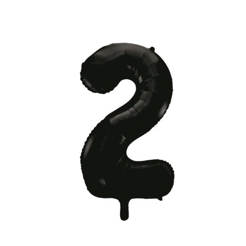 34-inch black foil number 2 balloon