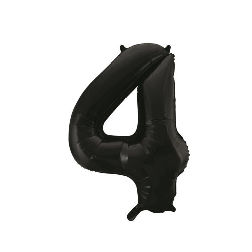 34-inch black foil number 4 balloon