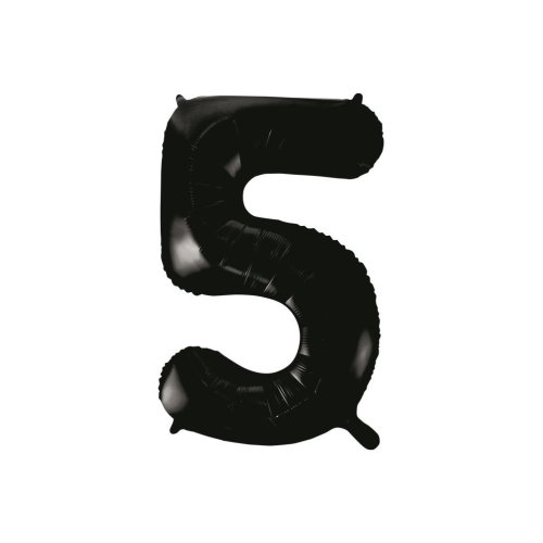 34-inch black foil number 5 balloon