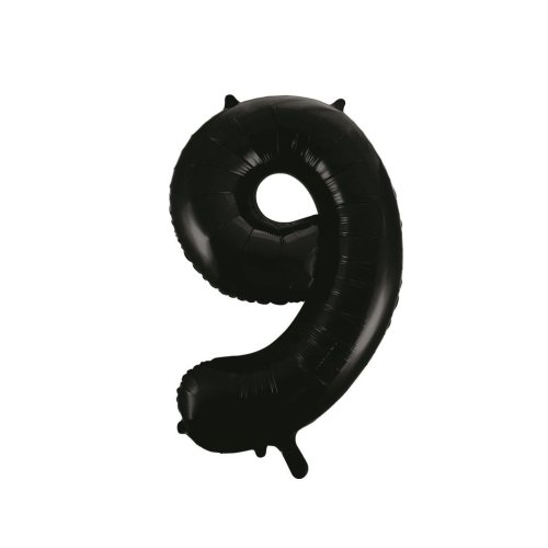 34-inch black foil number 9 balloon