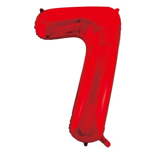 34-inch red foil number 7 balloon