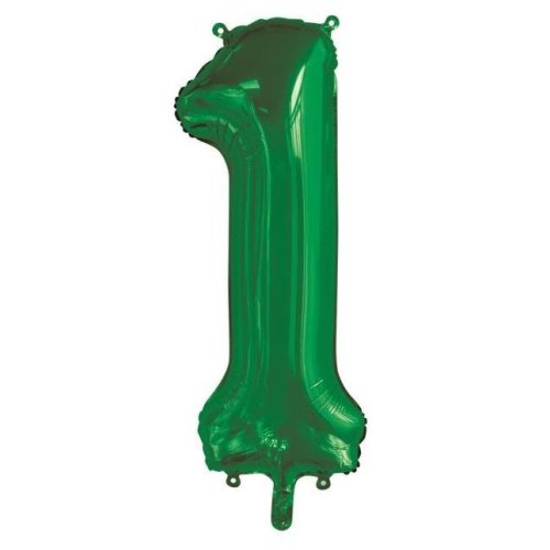 34-inch green foil number 1 balloon