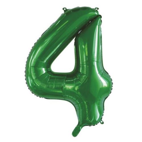 34-inch green foil number 4 balloon