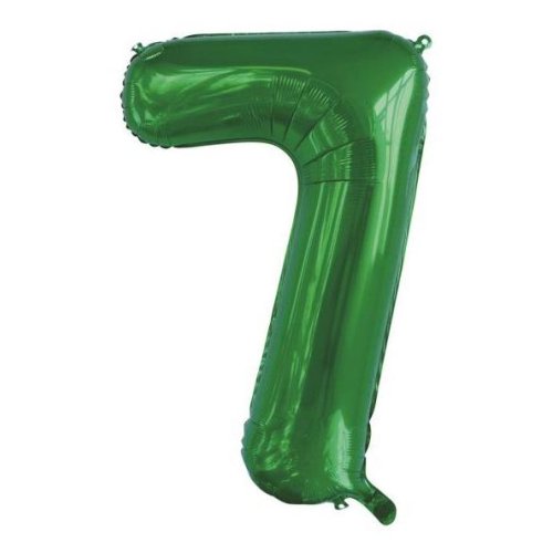 34-inch green foil number 7 balloon