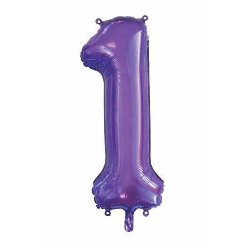 34-inch purple foil number 1 balloon