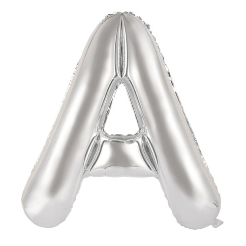 34-inch silver foil balloon letter a