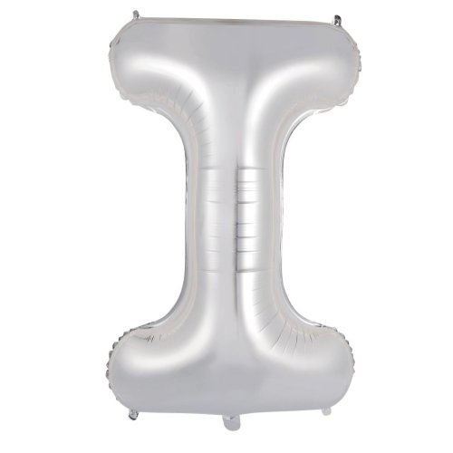 34-inch silver foil balloon letter i
