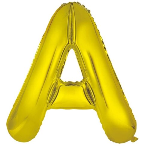 34-inch gold foil balloon letter a
