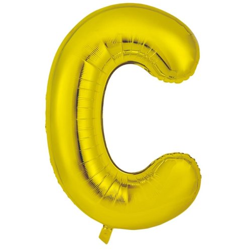 34-inch gold foil balloon letter c
