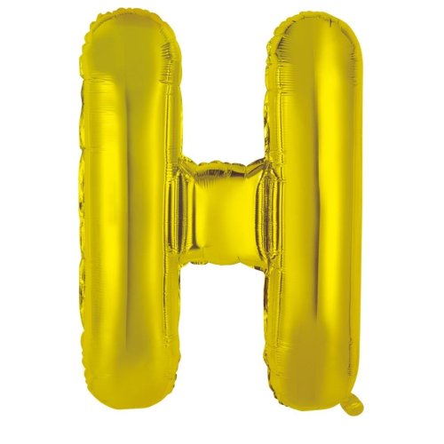34-inch gold foil balloon letter h