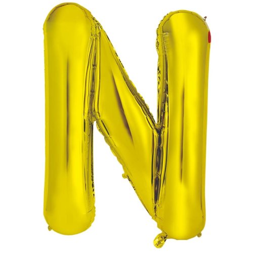 34-inch gold foil balloon letter n