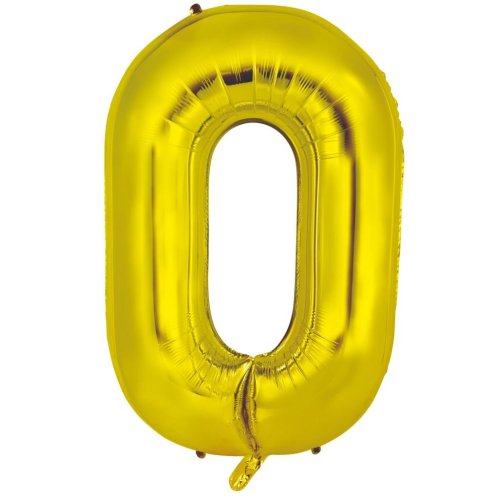 34-inch gold foil balloon letter o