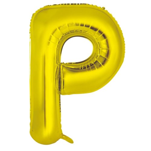 34-inch gold foil balloon letter p