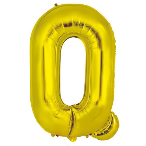 34-inch gold foil balloon letter q