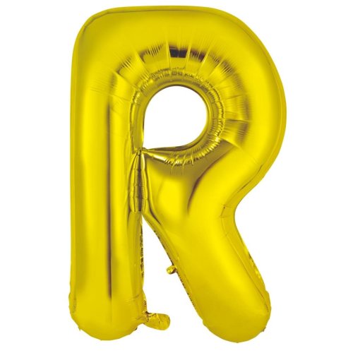 34-inch gold foil balloon letter r
